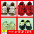 Wholesale Latest design china fashion sweet color bow and tassels sandals baby wrestling shoes